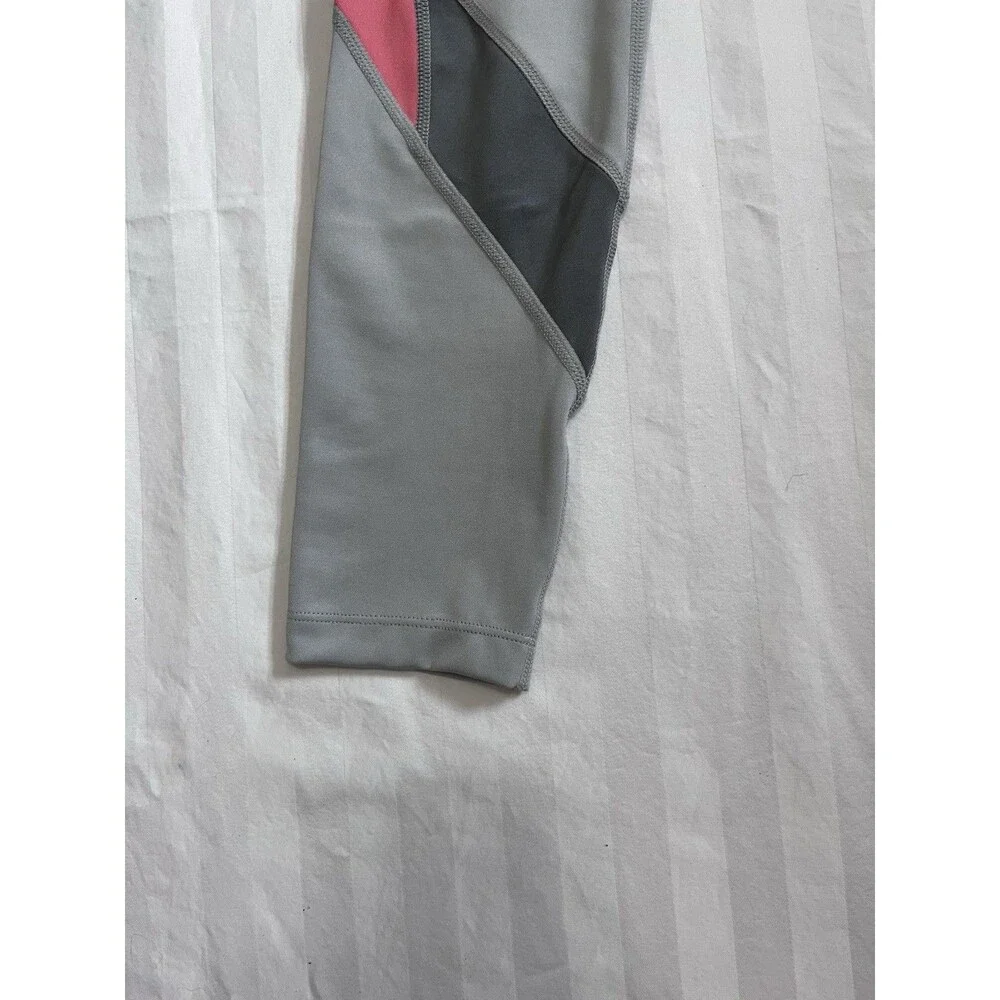Nike Dri-FIT One Girls Leggings Light Smoke Grey Pink Salt Kids Size Medium M